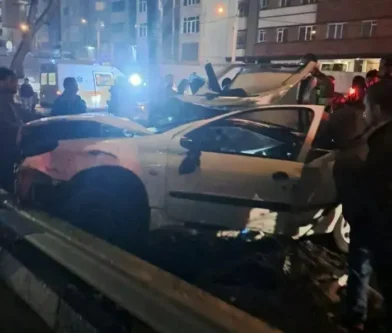تصادف مرگبار ۲ خودرو سواری در تهران +عکس