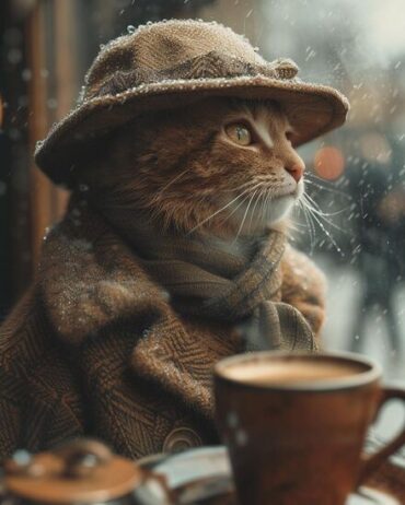 اگر گربه‌ها بجای آدم‌ها به کافه می‌رفتند(عکس)