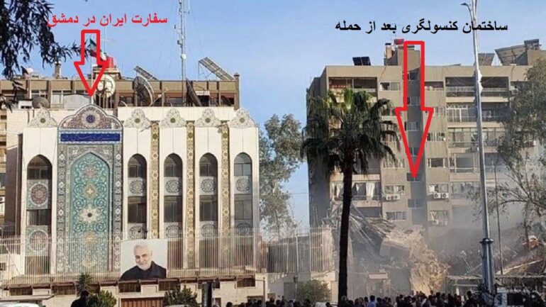 جزئیات حمله موشکی اسرائیل به کنسولگری ایران در دمشق/ اسامی سه فرمانده شهید+عکس و فیلم
