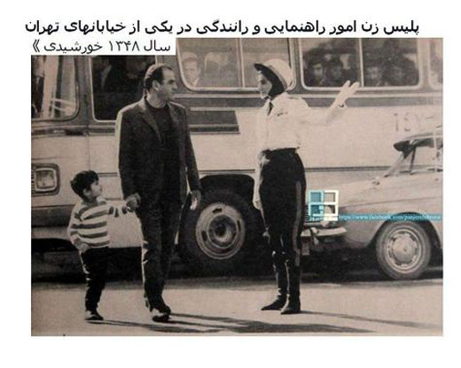 پلیس زن راهنمایی و رانندگی در خیابان‌های تهران+ عکس