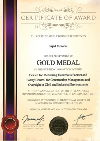 کسب مدال طلا مسابقات iCan 2024 کانادا توسط سجاد مومنی مخترع ایرانی کسب مدال طلا مسابقات iCan 2024 کانادا توسط سجاد مومنی مخترع ایرانی